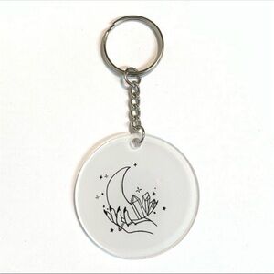 Crystals & witchy vibes keychain purse charm new